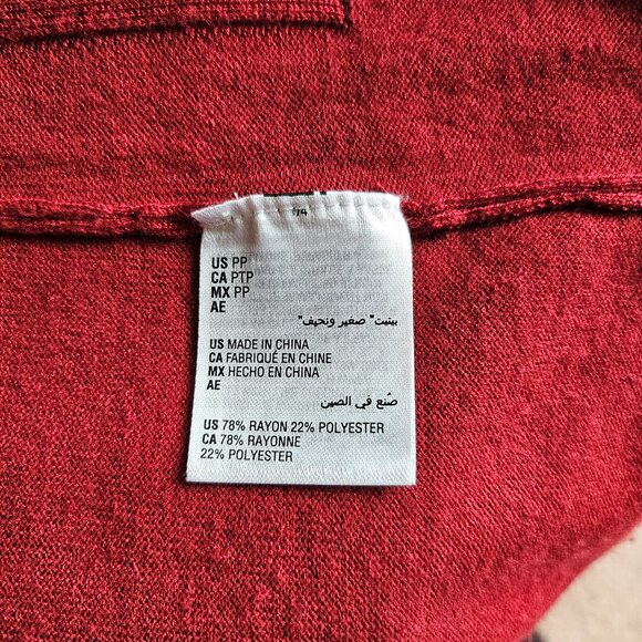 JM COLLECTION Garnet / Maroon Women's Long Cardigan Sweater, Size Petite Petite - Picture 9 of 10